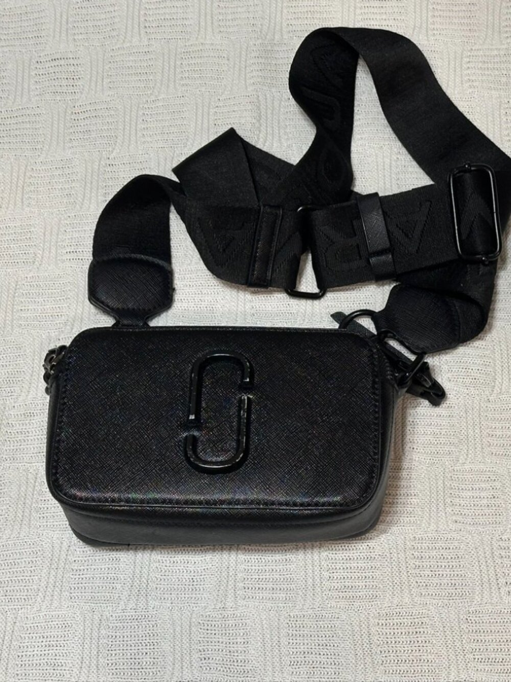 Marc Jacobs Black Snapshot Camera Bag Saffiano Leather Crossbody